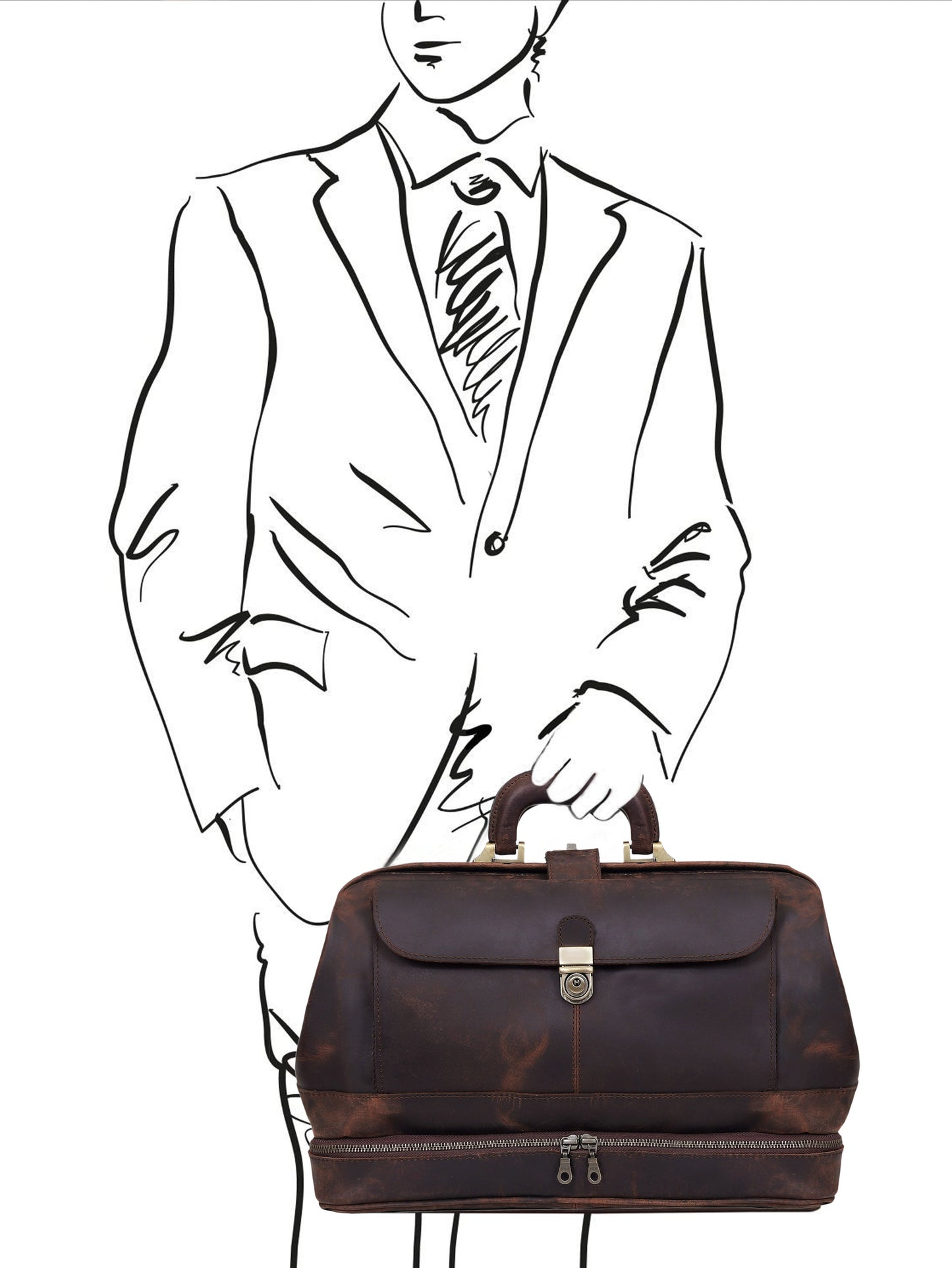 The Vintage Leather Briefcase Doctor Bag