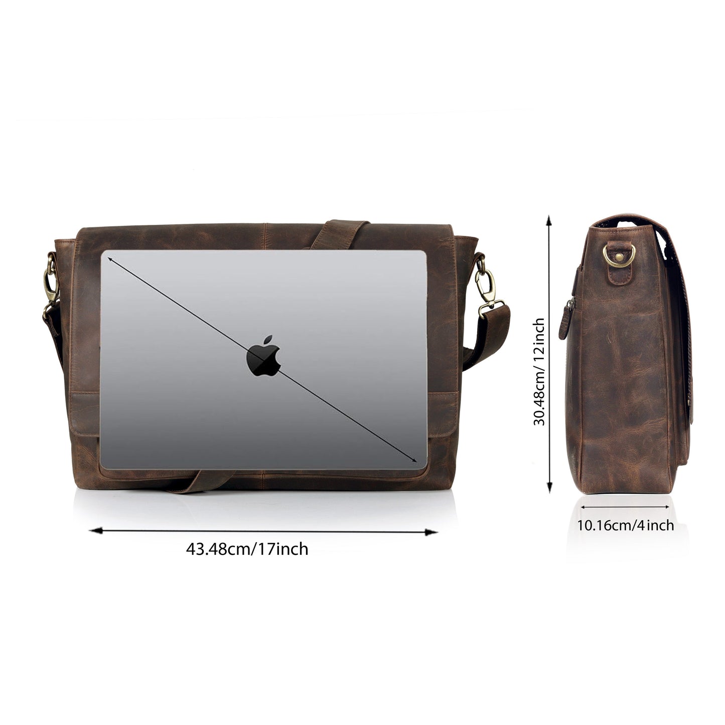 The Zenith Leather Messenger Bag For Men