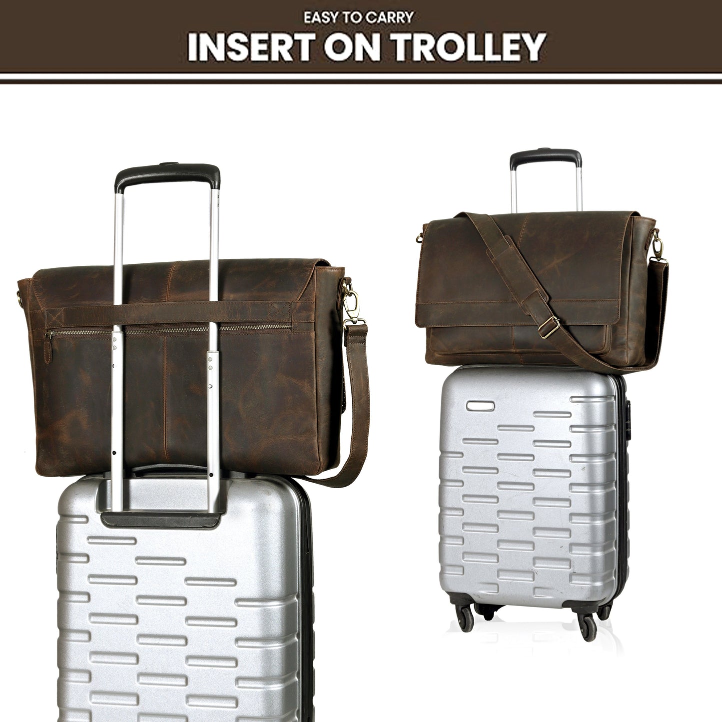 The Zenith Leather Messenger Bag For Men