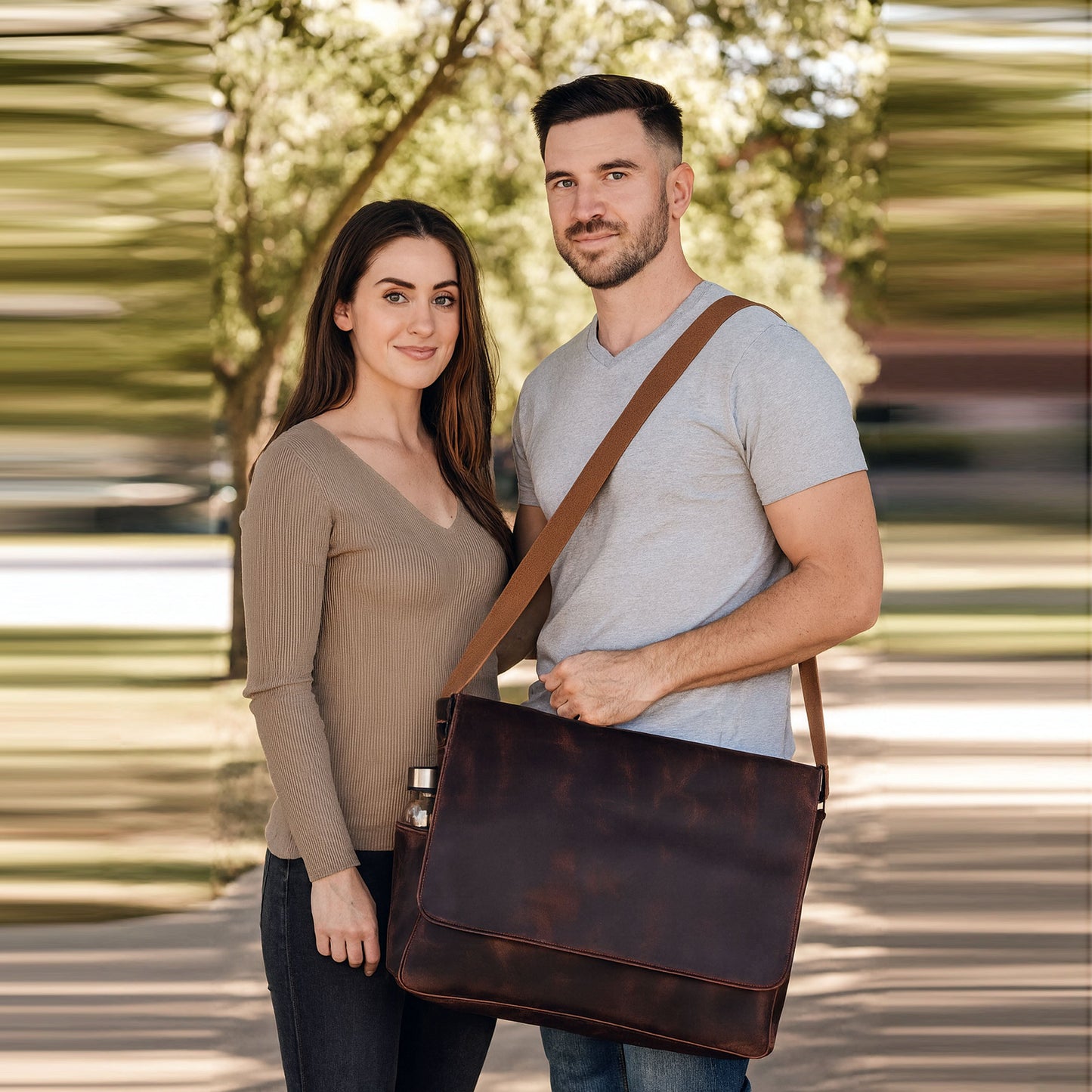 The Porter Leather Messenger bag