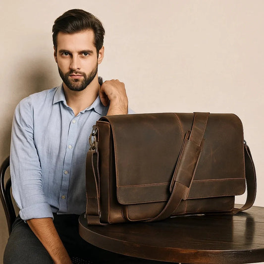 The Buffalo Leather Laptop Bag