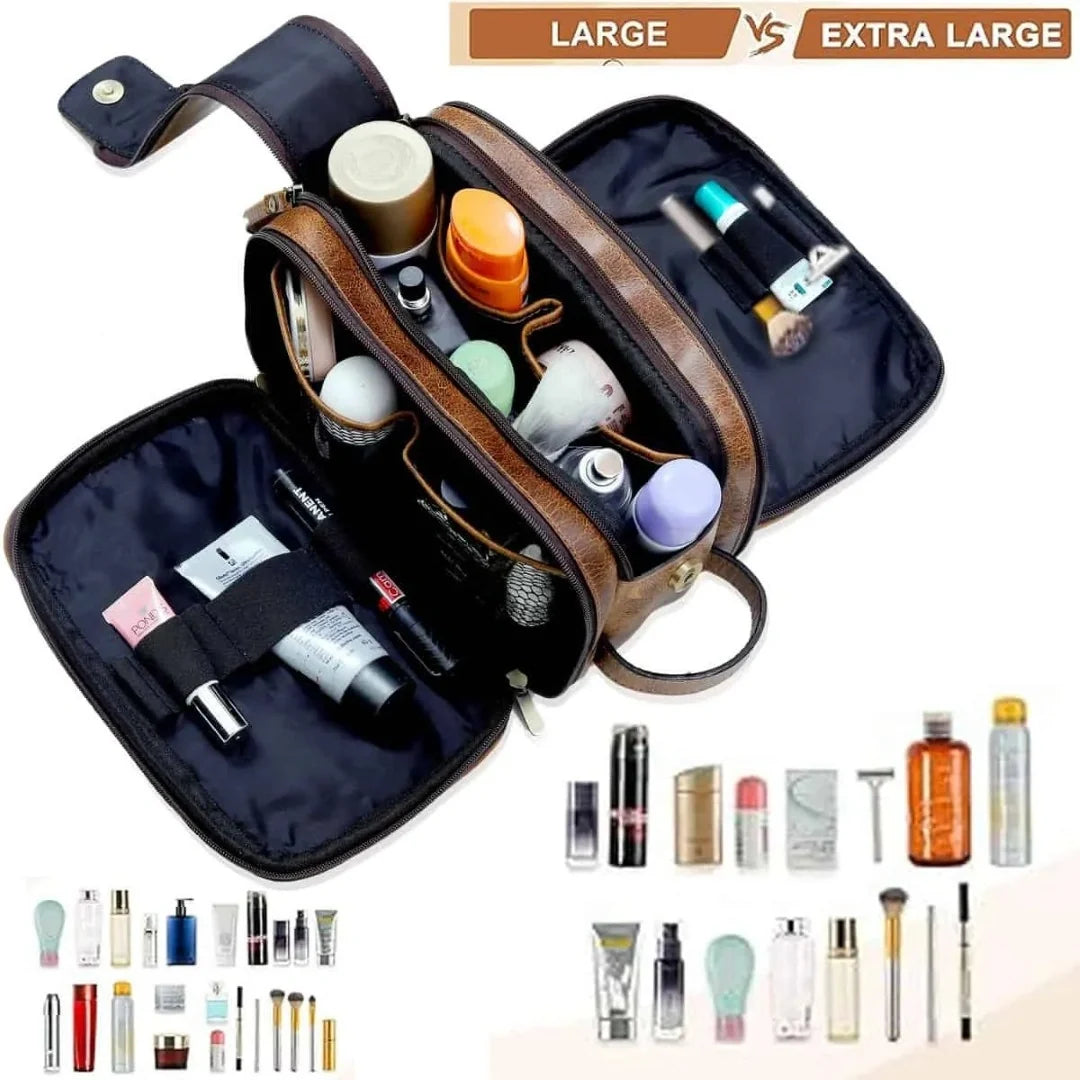 The Heritage Leather Backpack and Wash Bag Combo