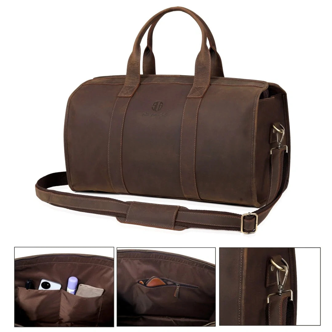Tunbridge Wells Leather Duffle Bag For Men