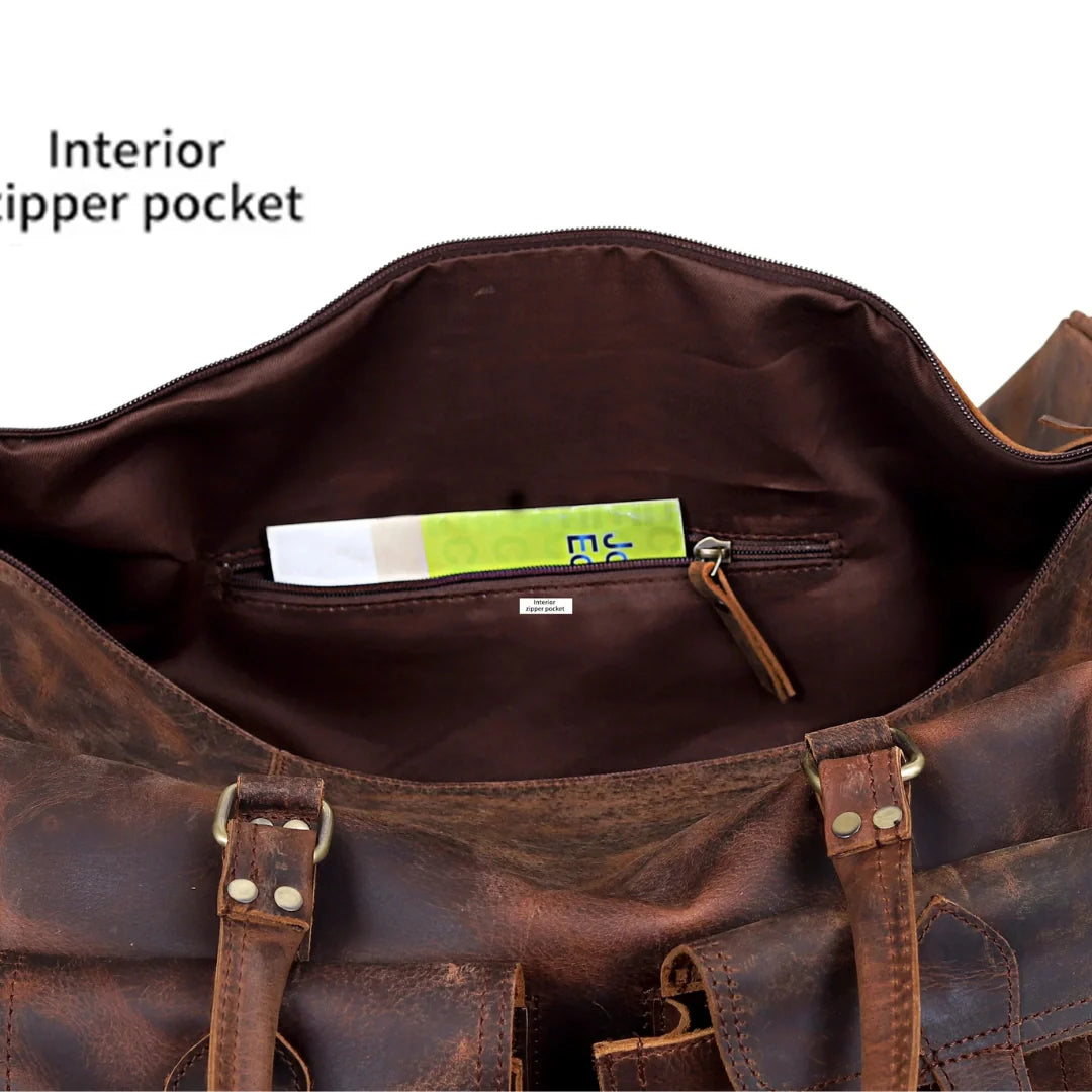 Angel Leather Duffle Bag For Men