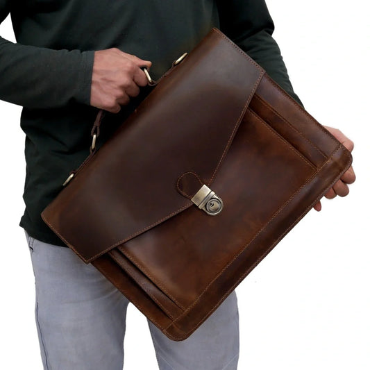 The Officer Leather Laptop Bag