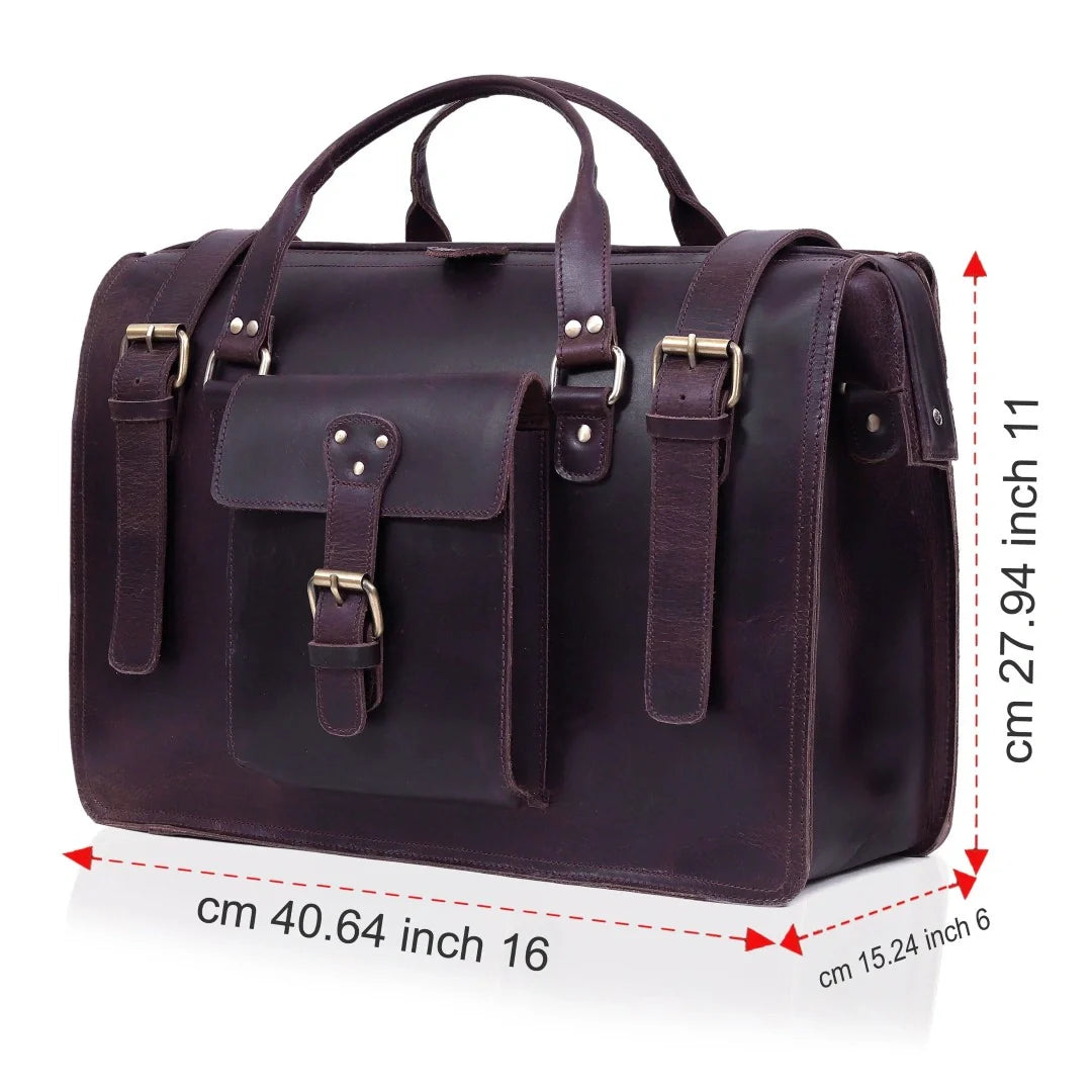 The Signature Leather Briefcase Combo