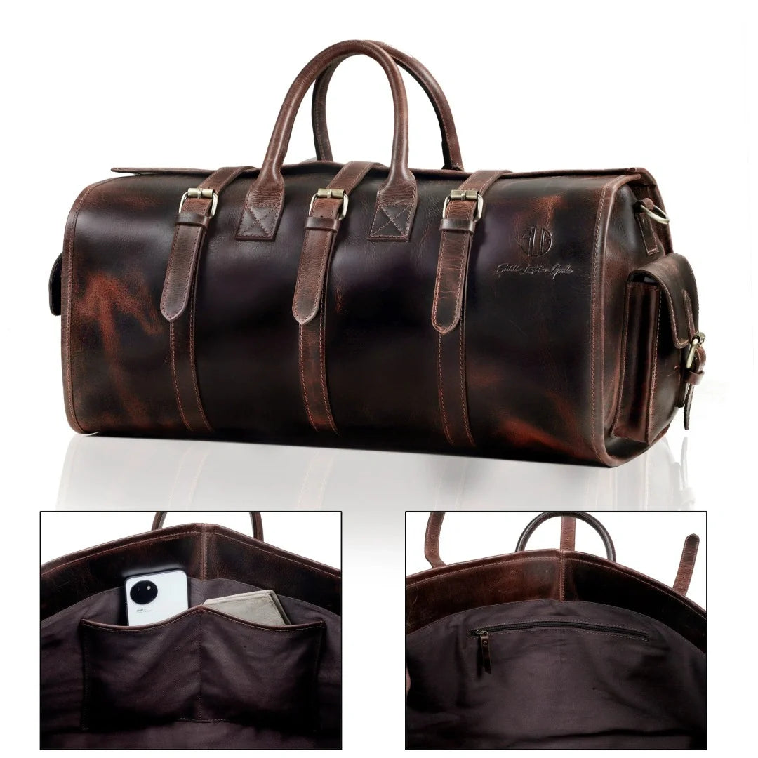 Pitlochry Leather Duffle Bag For Men