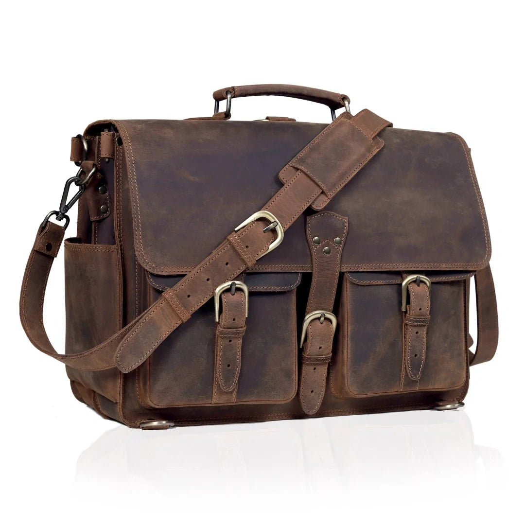 Mayfair Leather Messenger Bag For Men