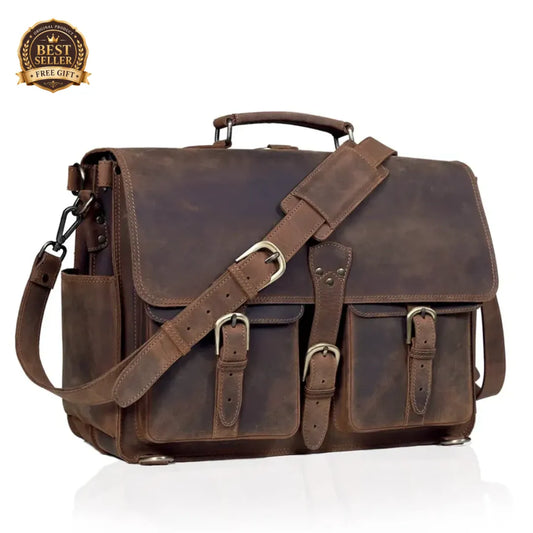 Mayfair Leather Messenger Bag For Men