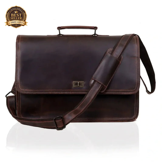 Hebden Bridge Leather Messenger Bag For Men