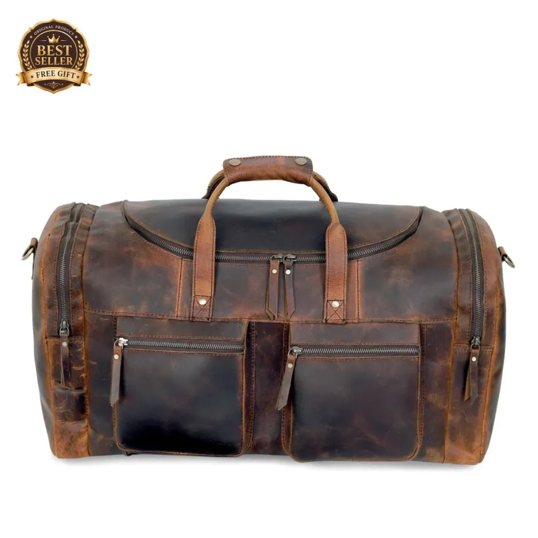 Chesterfield Leather Duffle Bag For Men