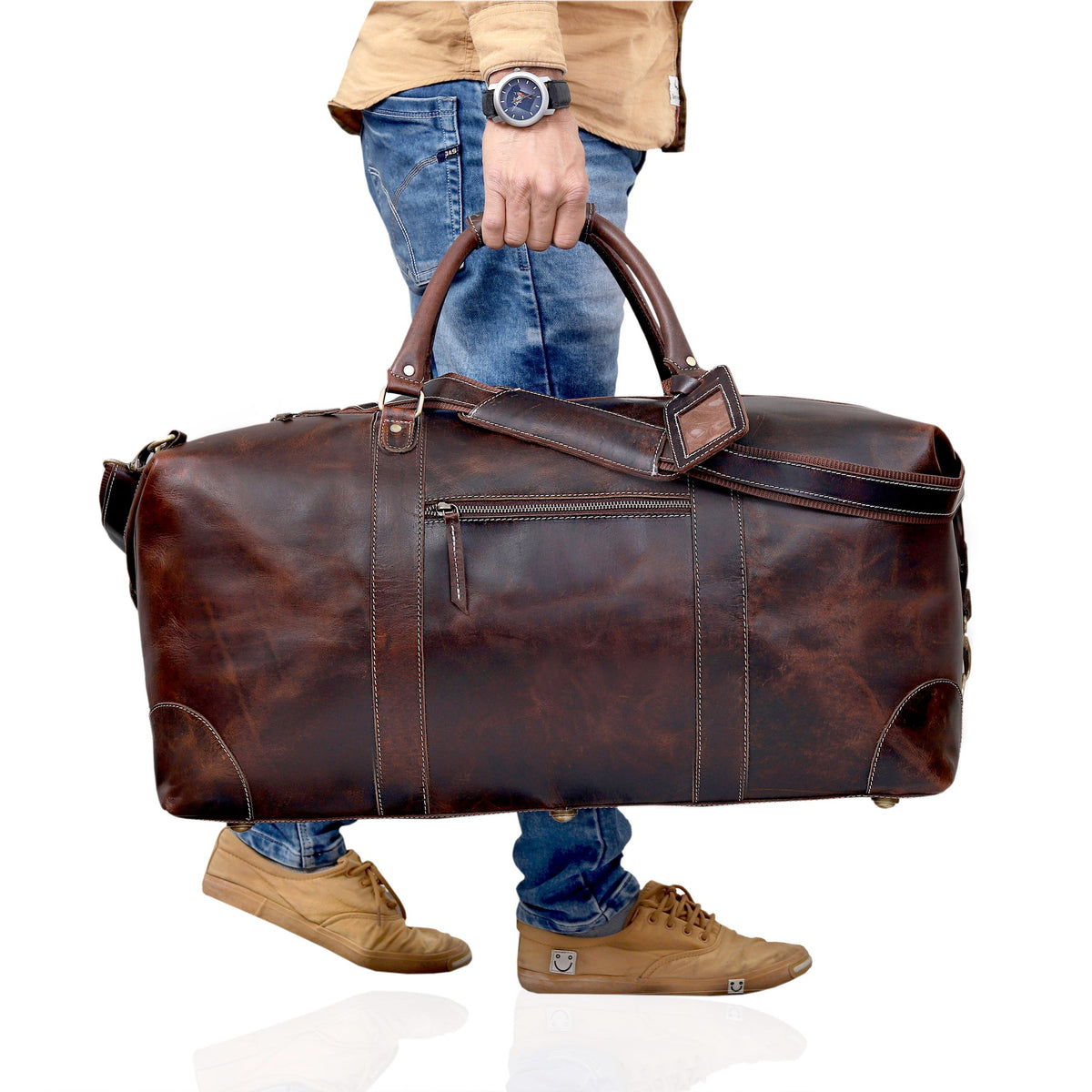 Stirling Leather Duffle Bag For Men