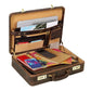 The Vintage Buffalo Leather hard shell attaché Case Briefcase