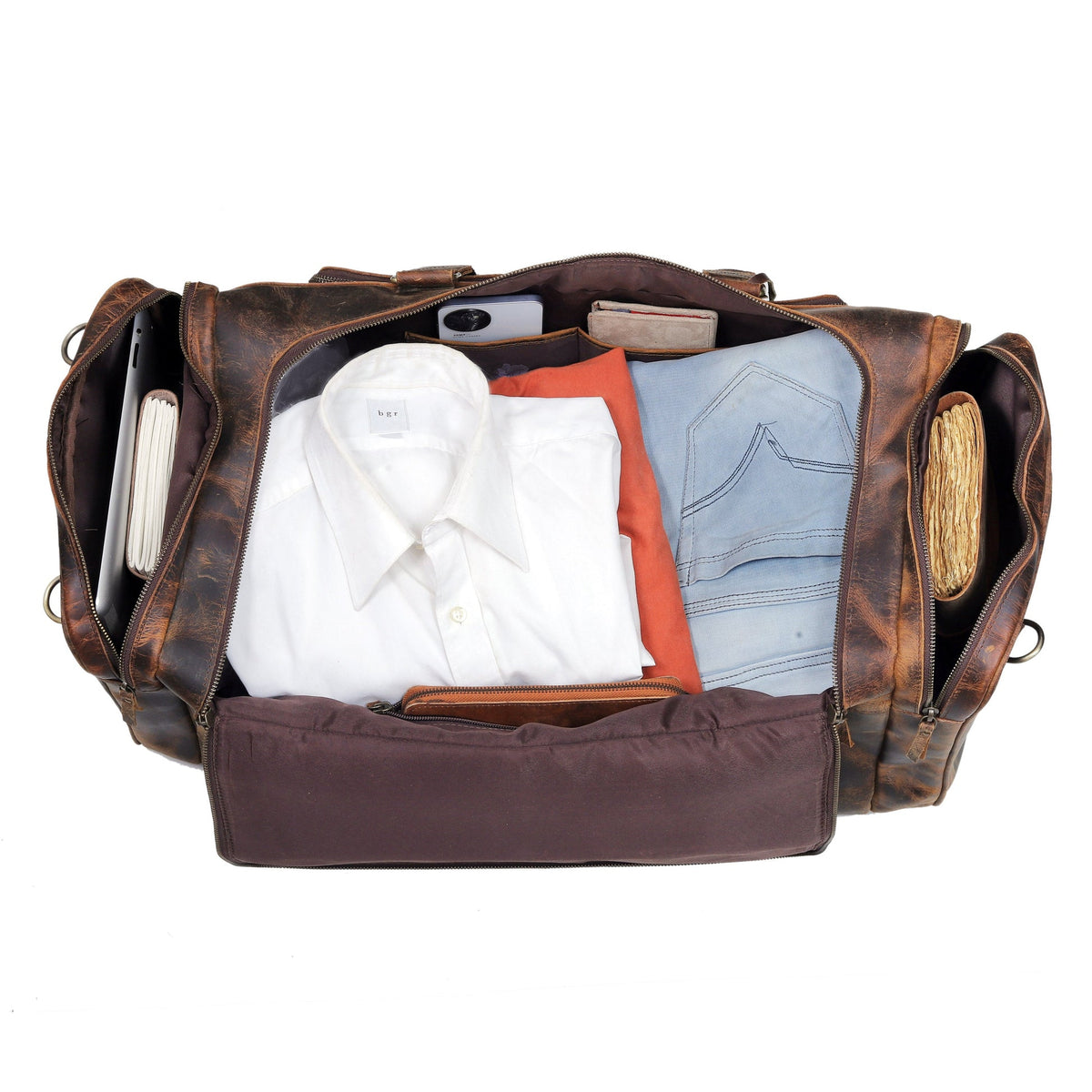 Bicester Leather Duffle Bag For Men