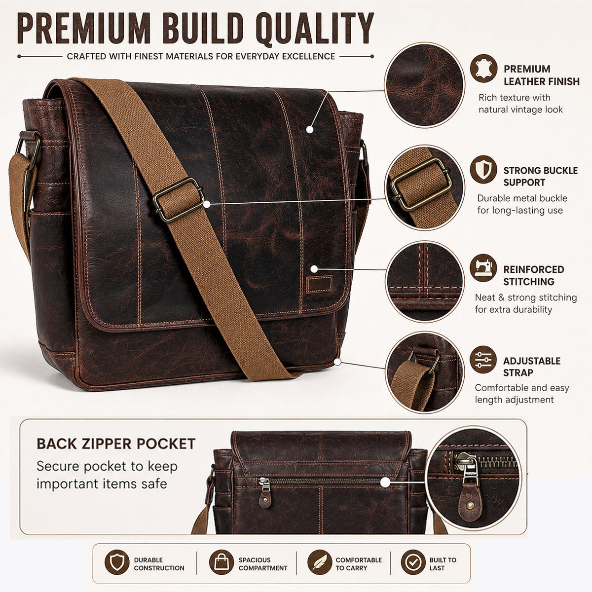 The Regal Briefcase & Leather Wash Bag Combo