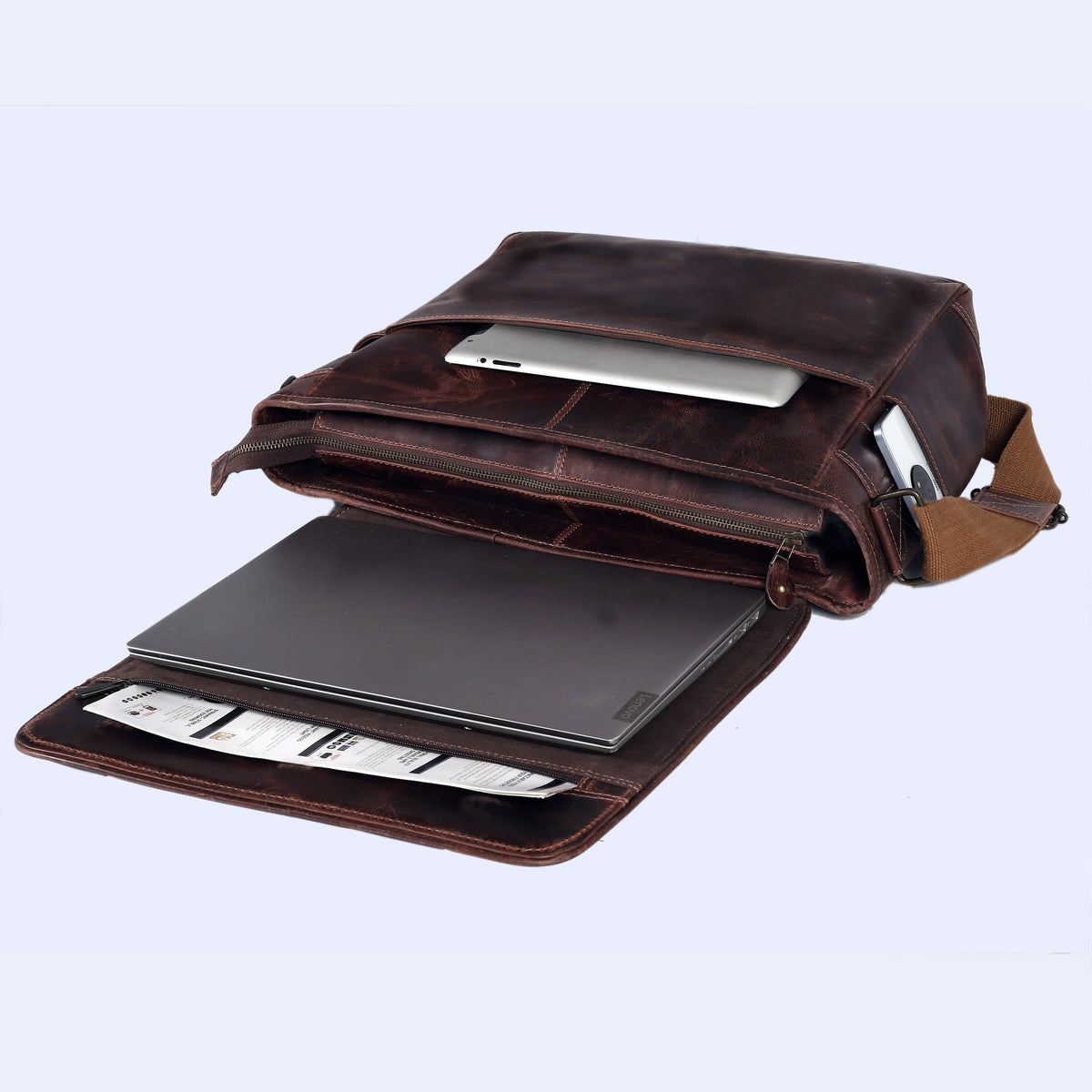 The Regal Briefcase & Leather Wash Bag Combo