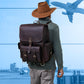 Leather Travel Backpack