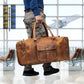 The Voyager Trio - Buffalo Leather Holdall, Backpack & Wash Bag Set