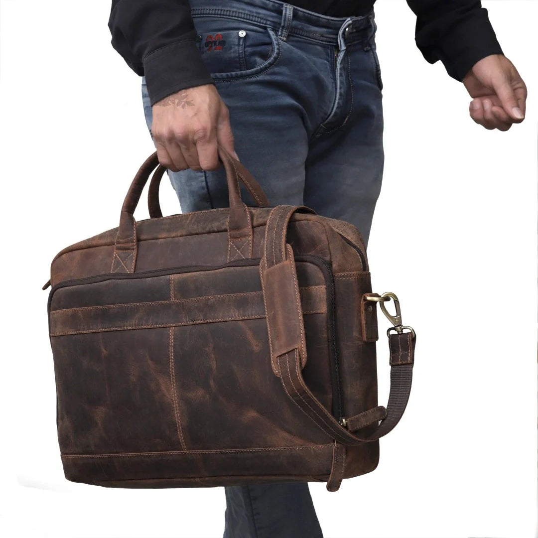 Ocean Leather Buffalo Briefcase