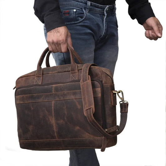 Ocean Leather Buffalo Briefcase