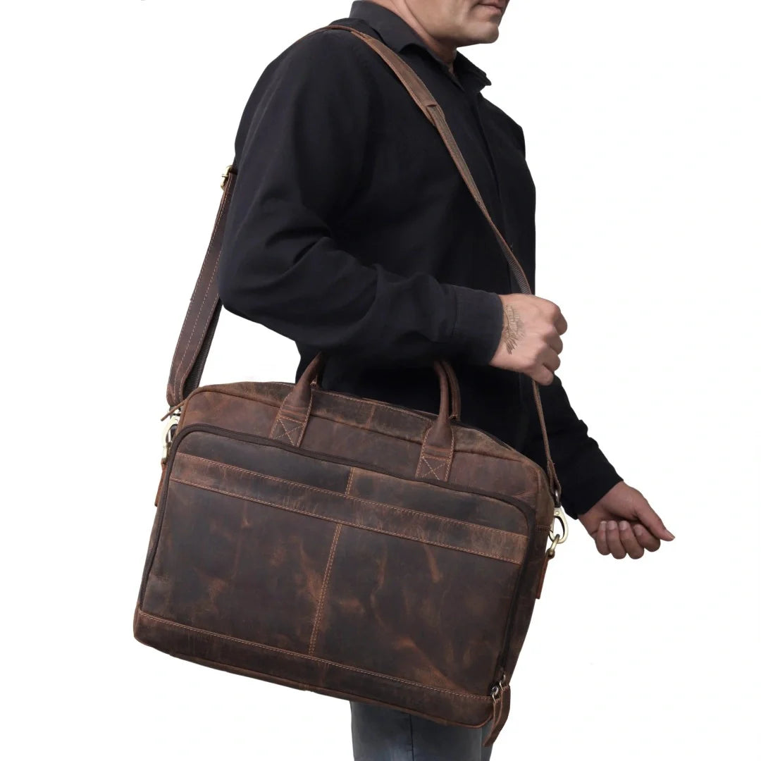 Ocean Leather Buffalo Briefcase