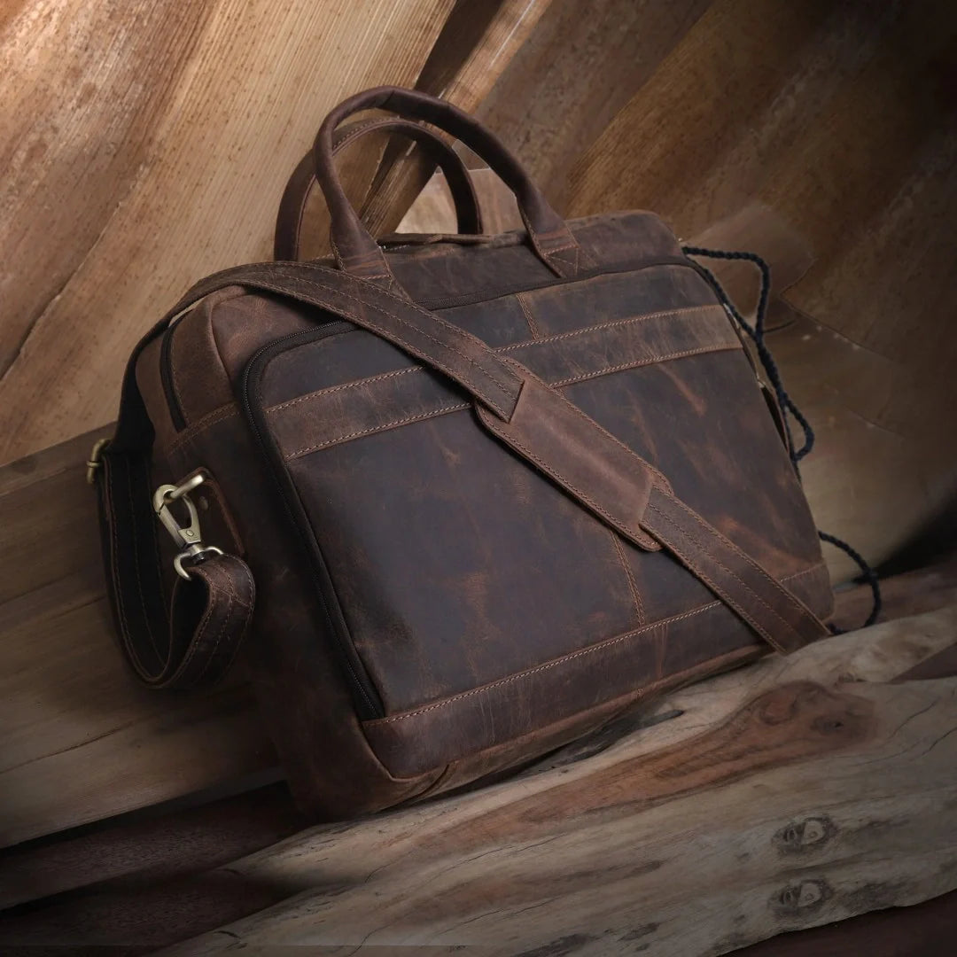 Ocean Leather Buffalo Briefcase