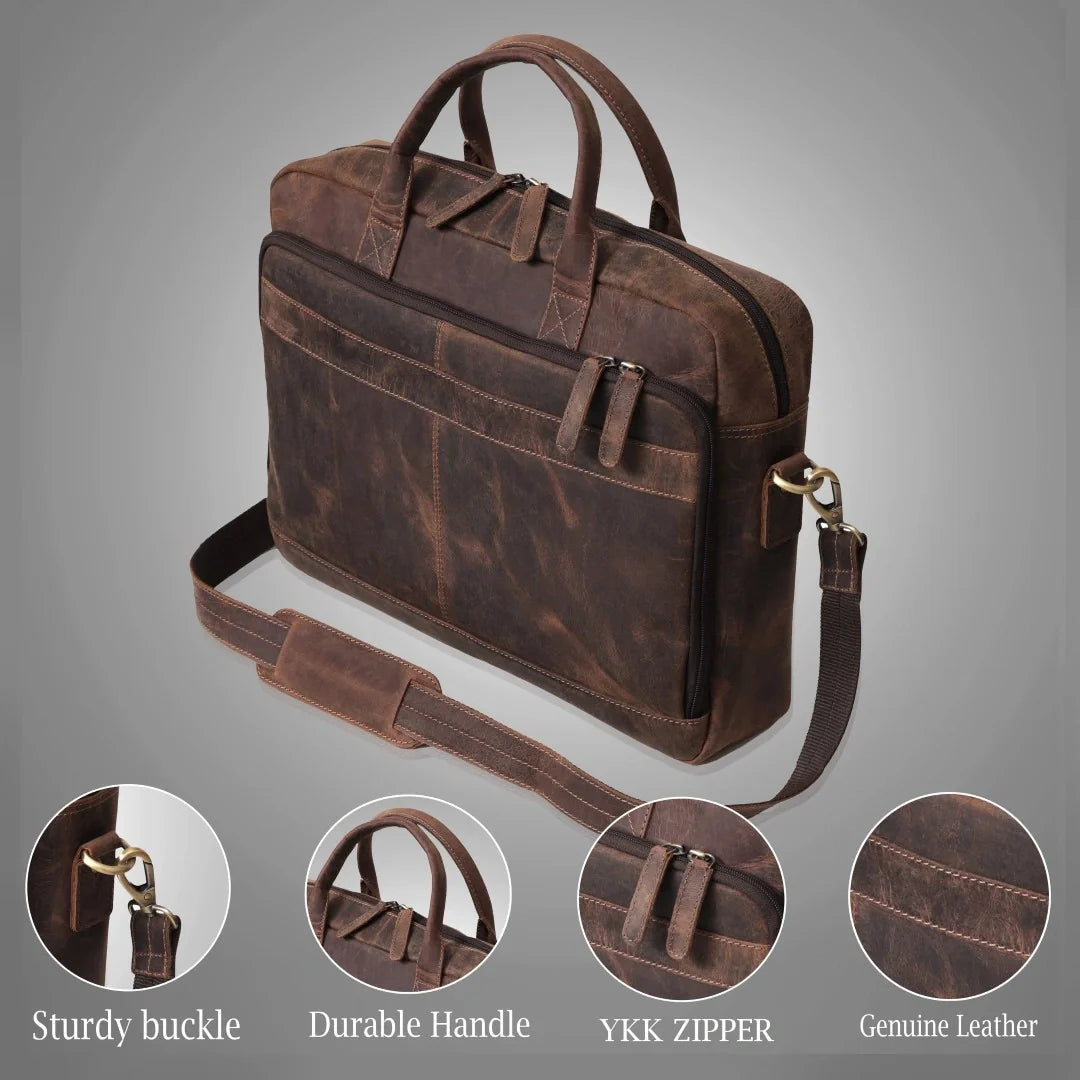 Ocean Leather Buffalo Briefcase