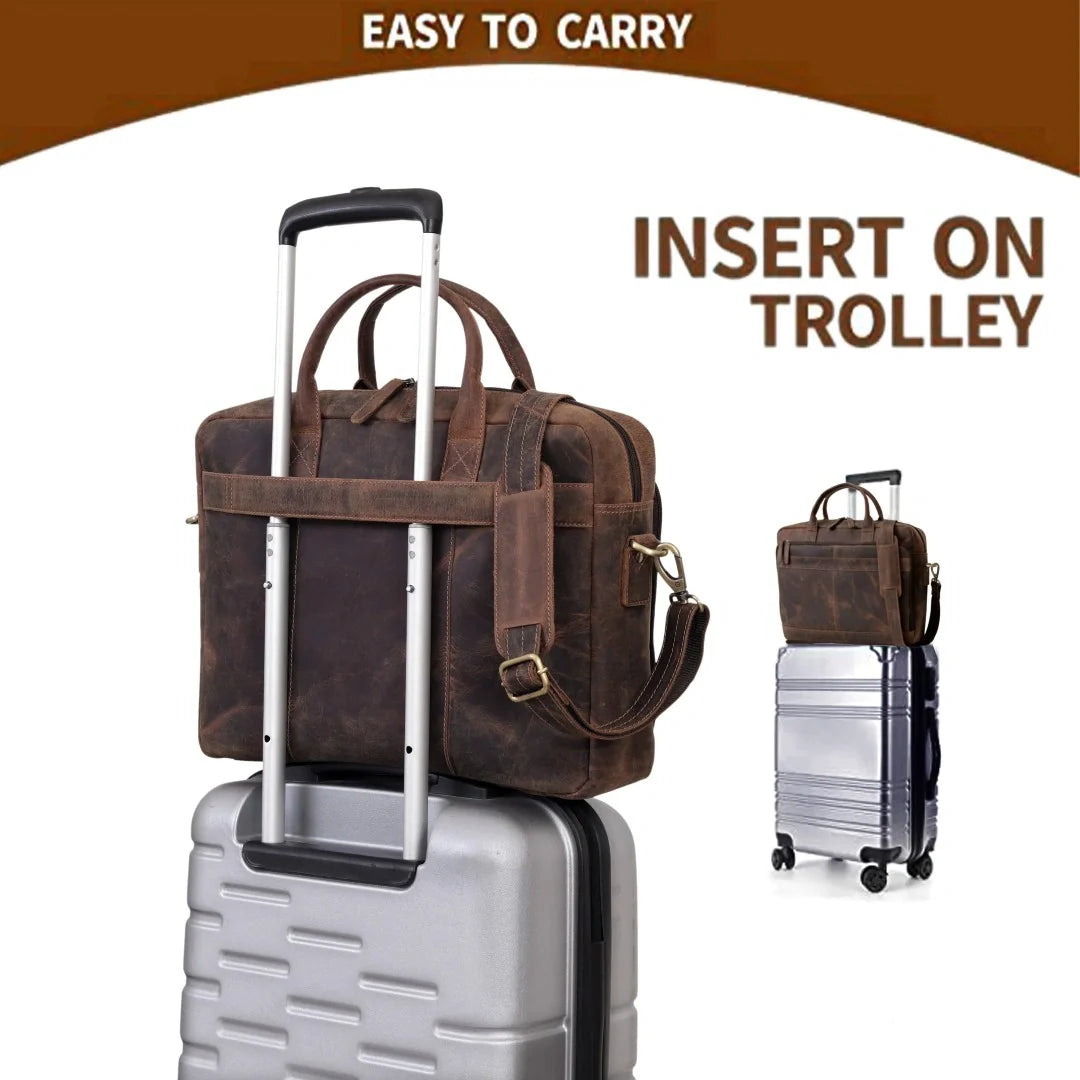 Ocean Leather Buffalo Briefcase