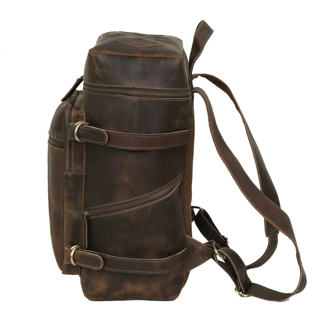 Retro Leather buffalo backpack