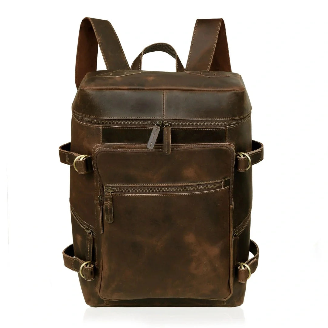 Retro Leather buffalo backpack