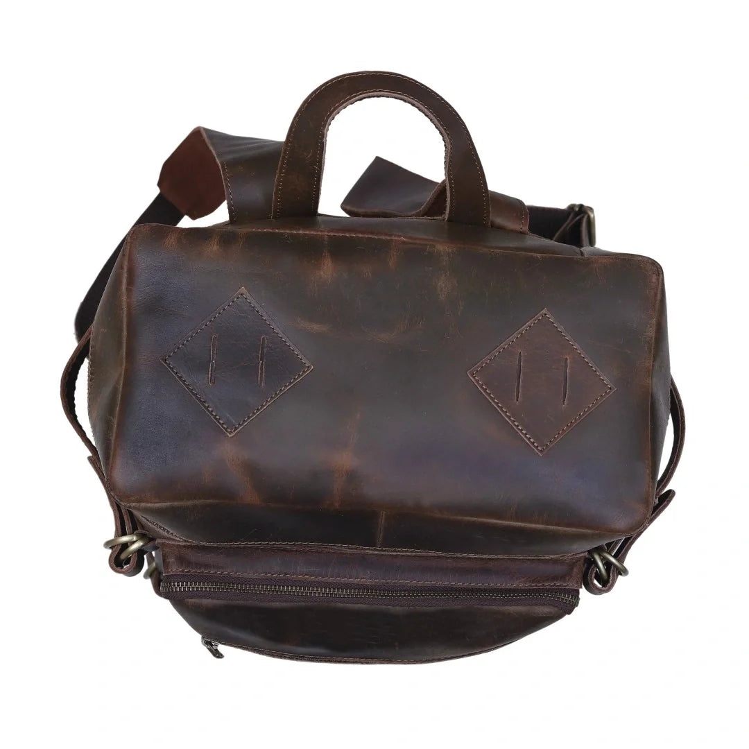 Retro Leather buffalo backpack