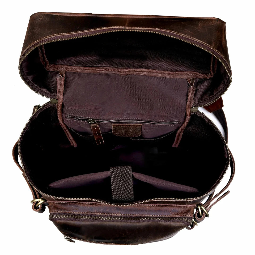 Retro Leather buffalo backpack