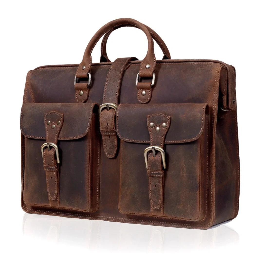 The Atlantic Buffalo Leather Briefcase