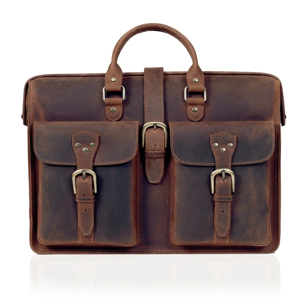 The Atlantic Buffalo Leather Briefcase