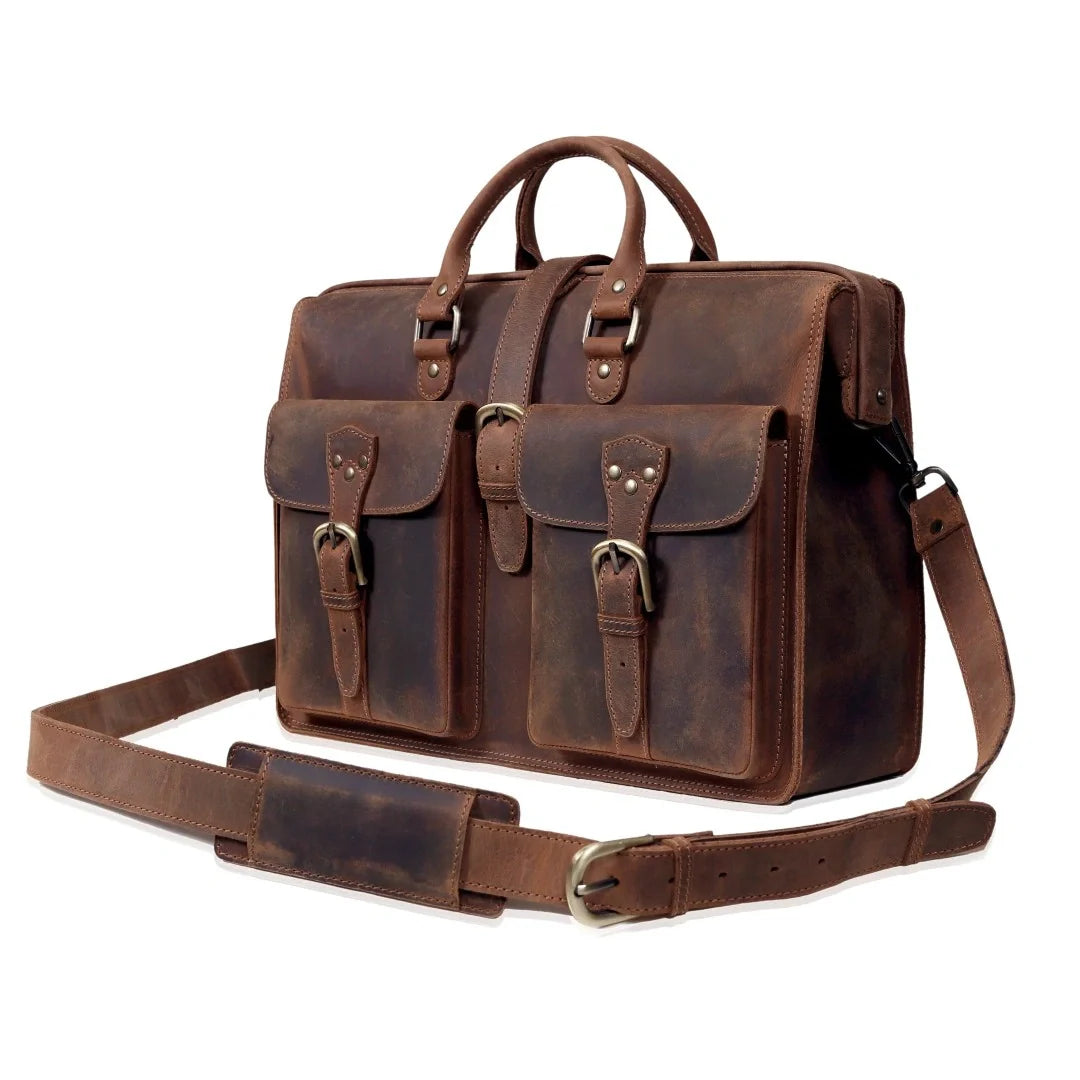 The Atlantic Buffalo Leather Briefcase