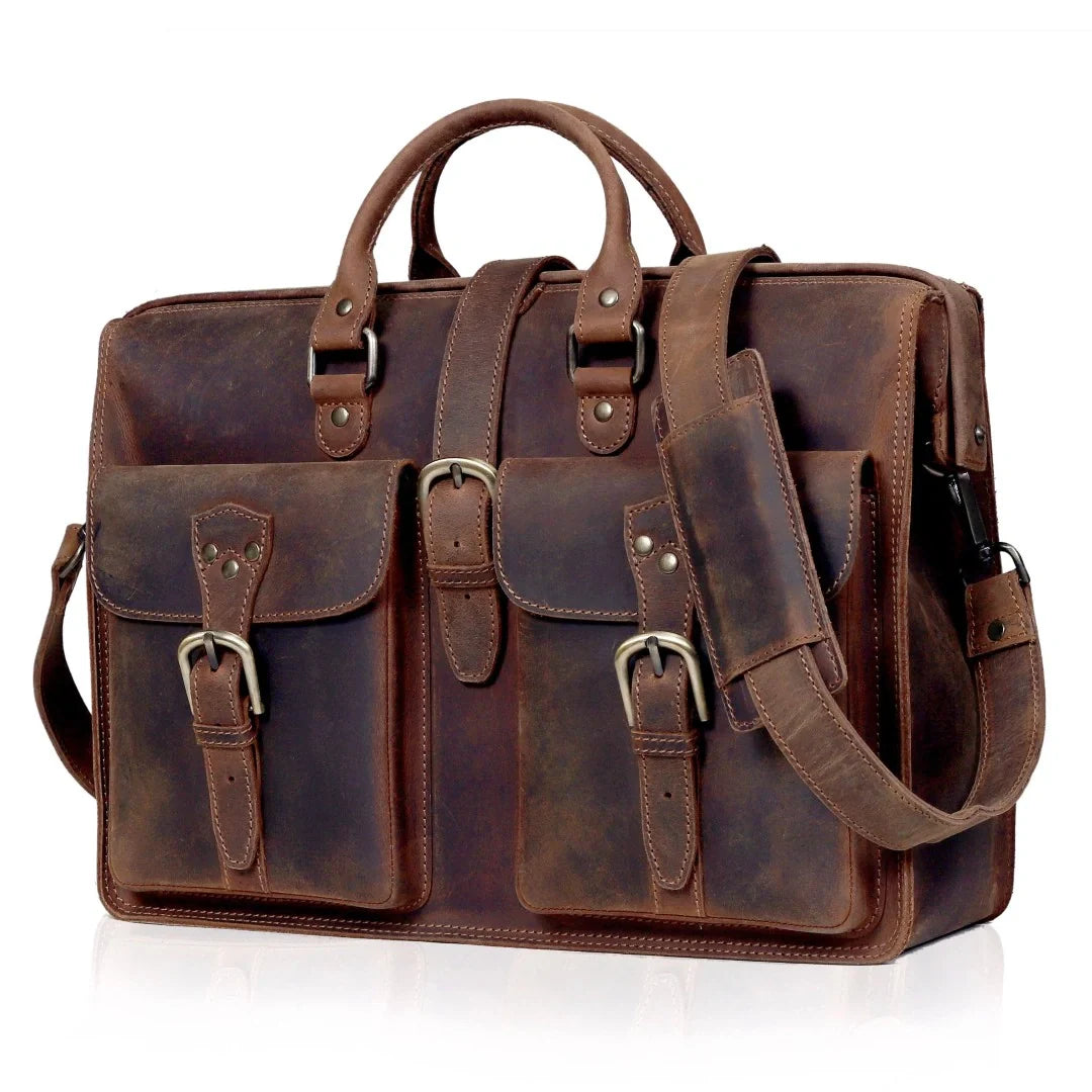 The Atlantic Buffalo Leather Briefcase