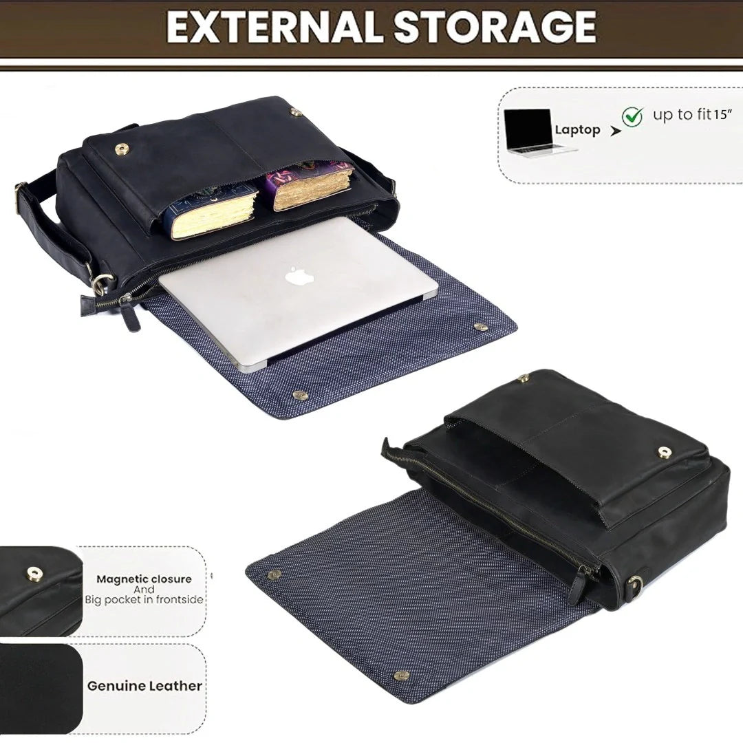 The Barbosas Leather Buffalo Messenger