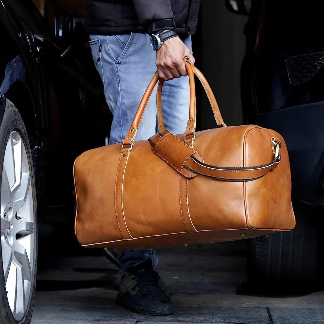 Buffalo Leather Duffel Combo