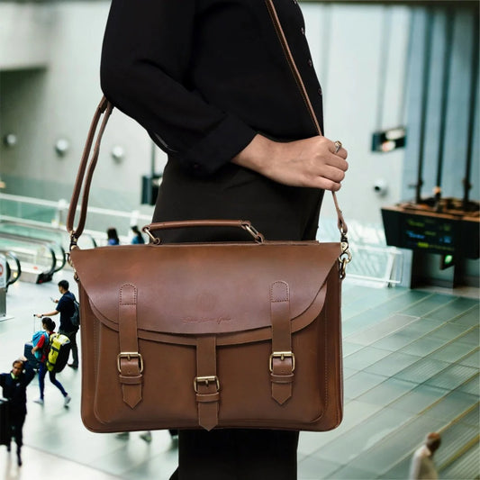 The Executive Leather Messenger Bag