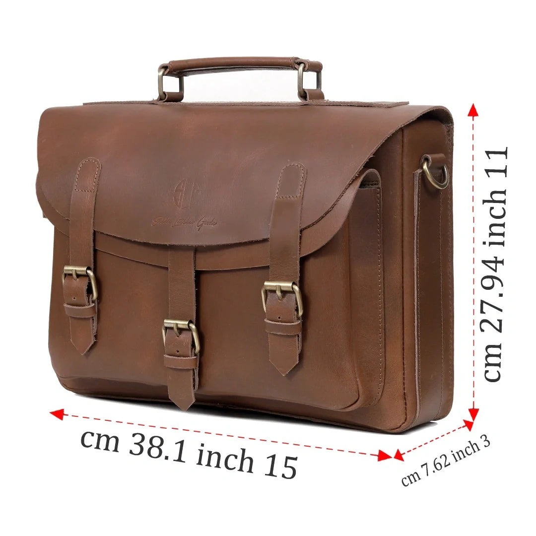 The Executive Leather Messenger Bag