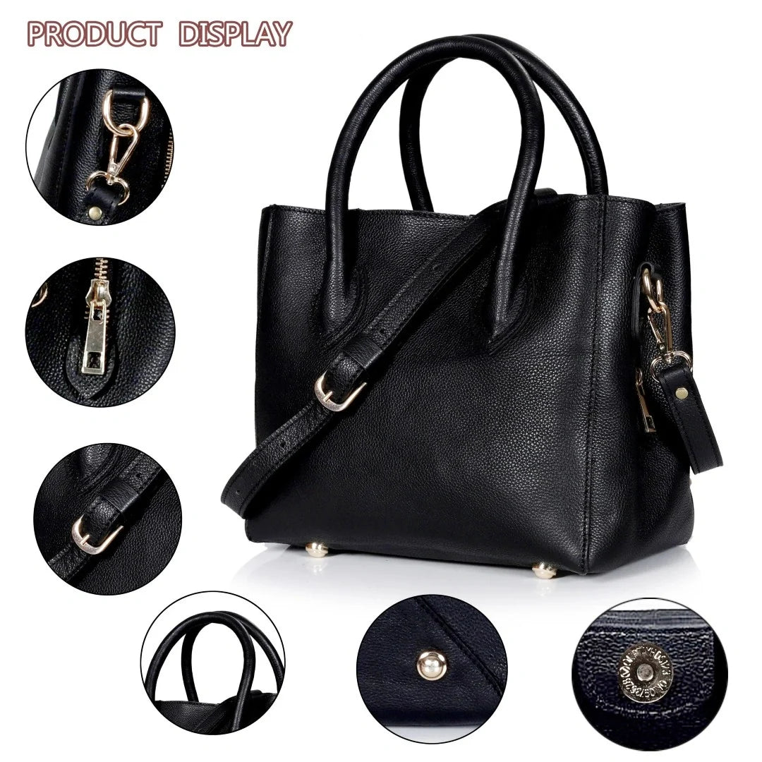 Buffalo Leather Tote Bag Combo Set