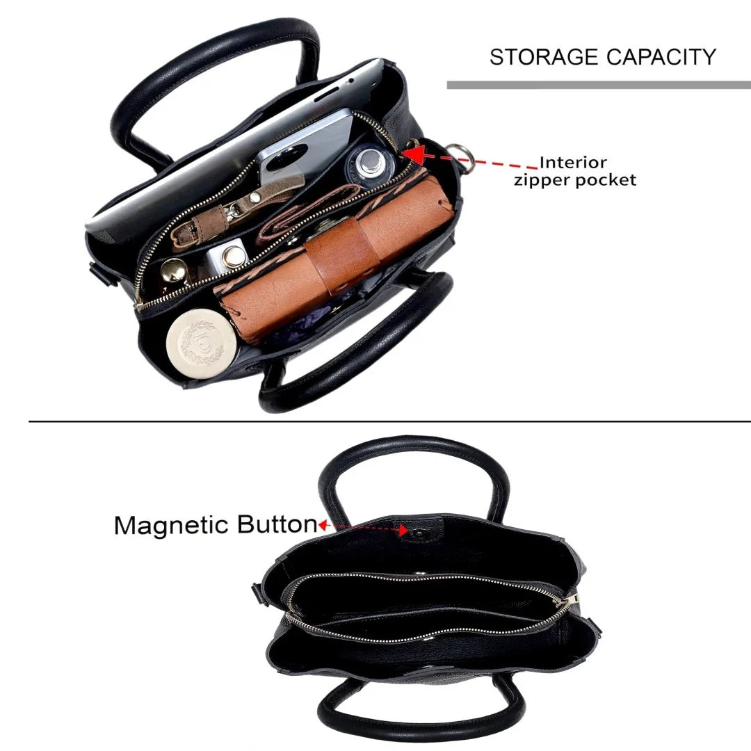 Buffalo Leather Tote Bag Combo Set