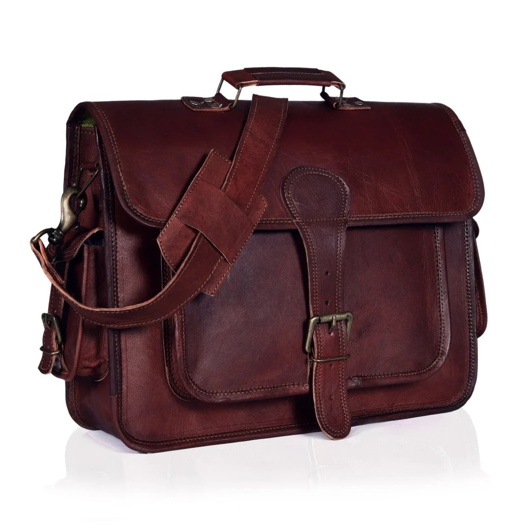 The Harvest Leather Messenger Bag
