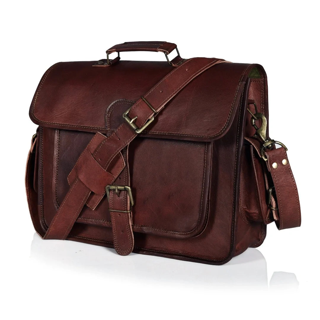 The Harvest Leather Messenger Bag