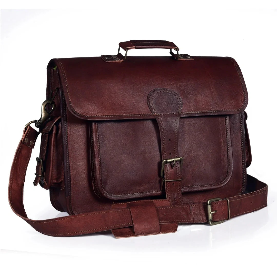 The Harvest Leather Messenger Bag