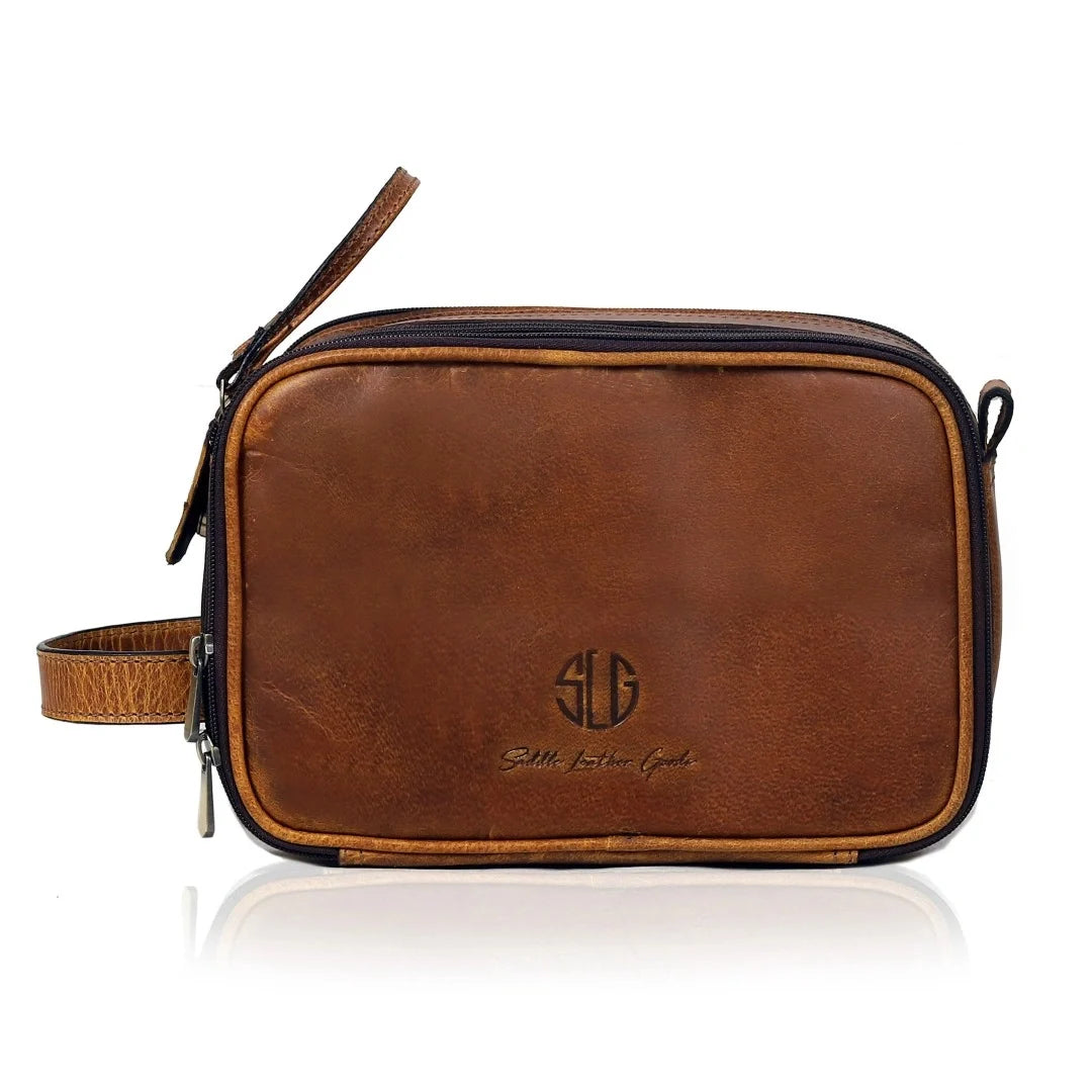 The Heritage Leather Backpack and Wash Bag Combo