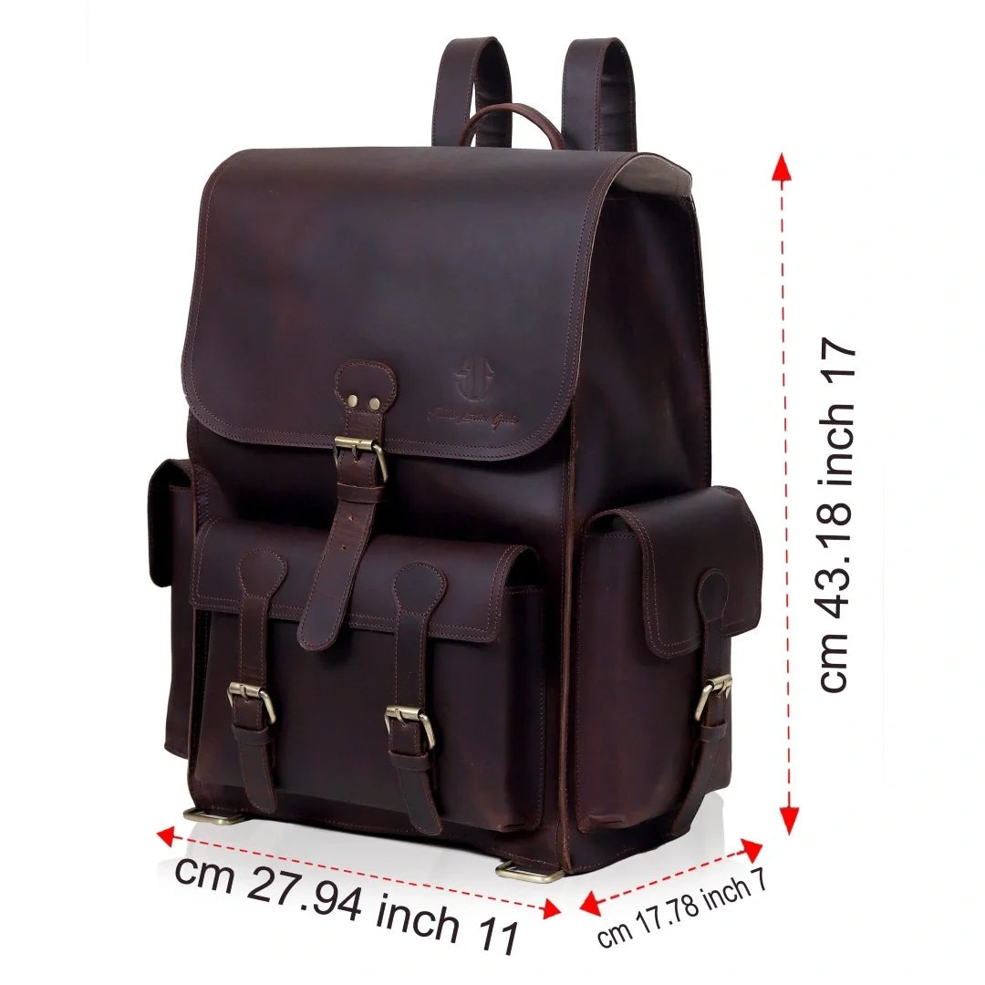 The Heritage Leather Backpack and Wash Bag Combo