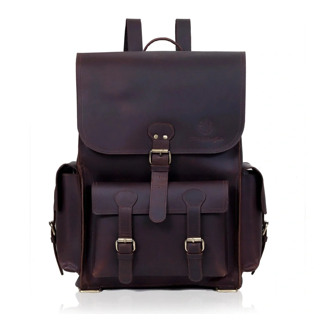 The Heritage Leather Backpack and Wash Bag Combo