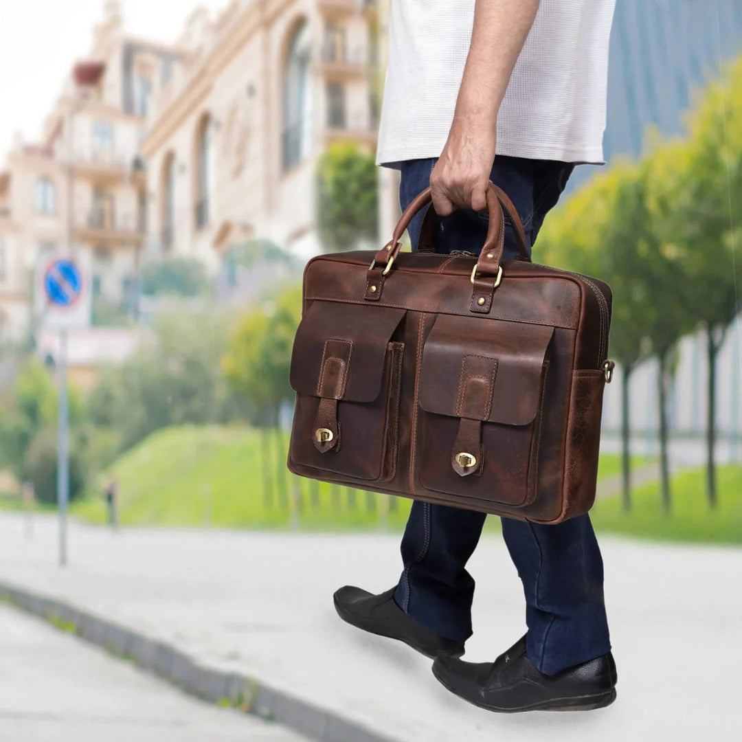 The Indiana Leather Briefcase