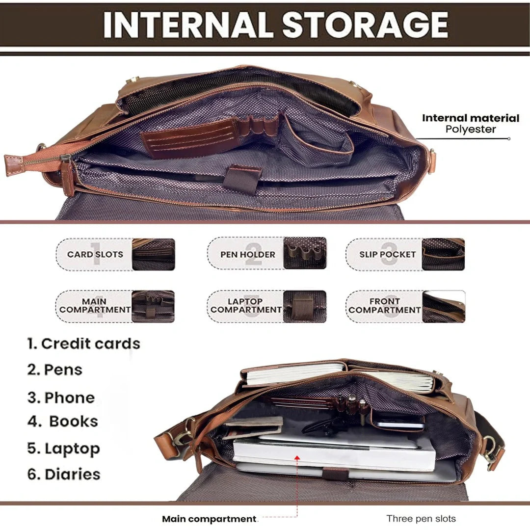 The Jackson Leather Buffalo Messenger